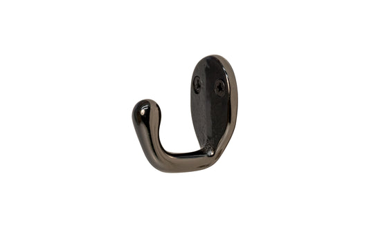 Cast Iron Petite Hook ~ Black Nickel Finish ~ Vintage-style Hardware · Traditional & classic ~ Made of cast iron material ~ Excellent for cabinets, wardrobes, hallways, kitchens, bathrooms, & many other places