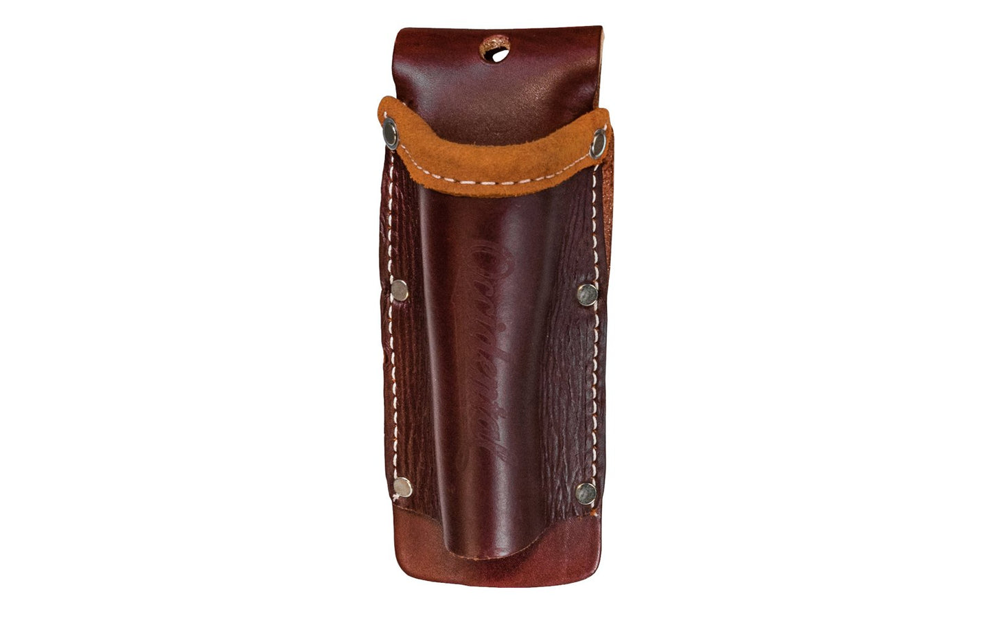 Occidental Leather No Slap Hammer Holder Holster ~ 5518 - Made in USA ~ Made of Sturdy Thick Leather - 3" Projection  -  Holster - Fits up to a 3" work belt - Extra Thick Leather - Riveted - Also accommodates hammer tackers & flat bars up to 1-5/8" diameter - No-Slap Holster