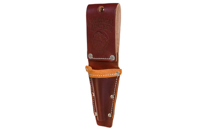 Occidental Leather Plier & Tool Holder Holster - Model 5025 - Fits up to a 3" work belt - Leather Tool Holster - Riveted Hand Made - 759244008104 - Occidental Leather Tool Holder - With open bottom - Holds pliers, side cutters, crimpers, plumb bobs - For 10 oz to 24 oz plumb bobs - Leather plumb bob holster - Pliers Holster