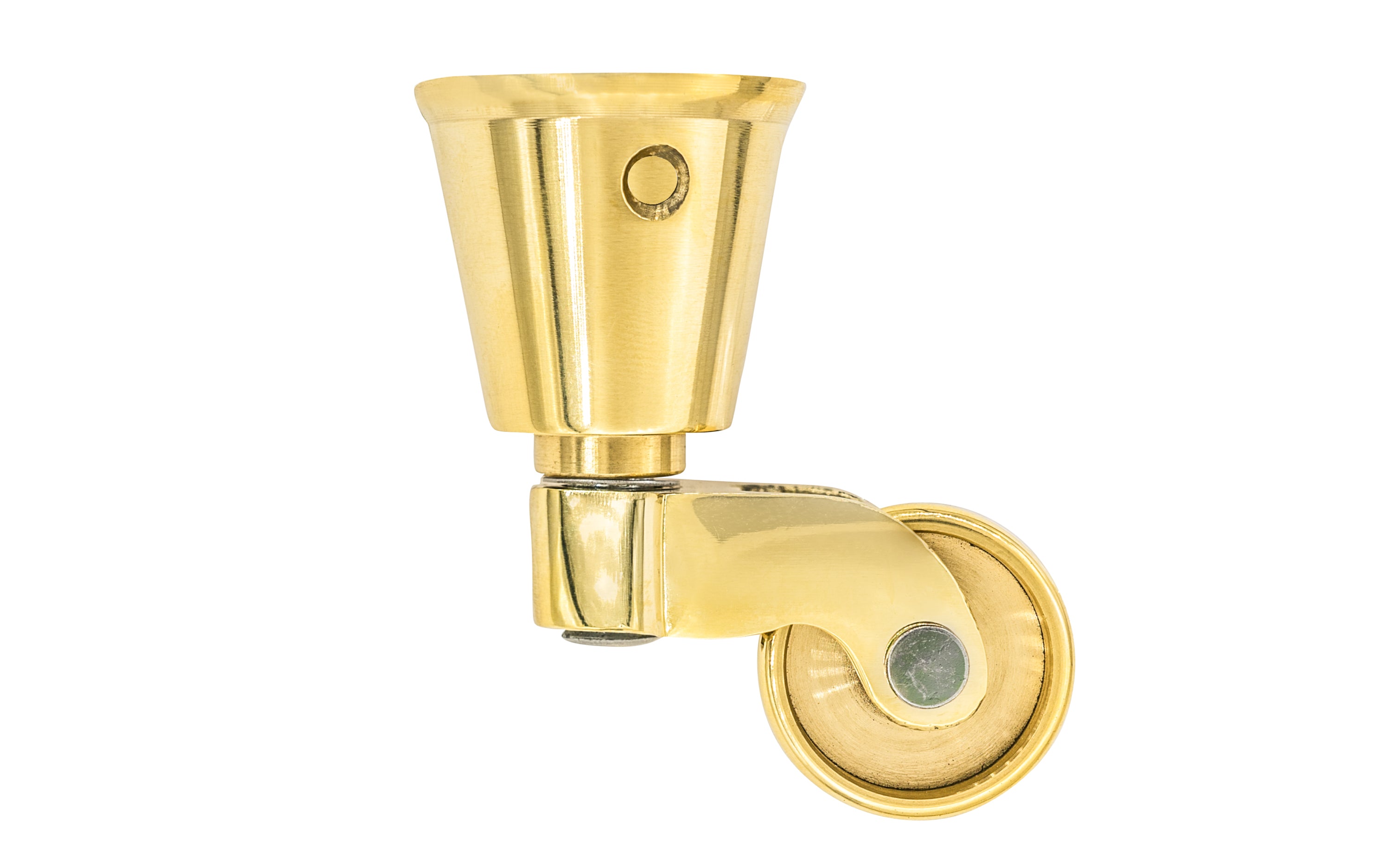 Solid Brass Round Socket Caster ~ 1
