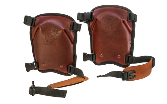 Occidental Leather's comfortable knee pads are made of top-grain leather for professionals. Won’t scuff floors & are great for interior & remodeling work. Hand crafted with a thick layer of high density padding & an inner plastic shield to eliminate pressure points. Quick release fasteners. Made in USA - Model 5022