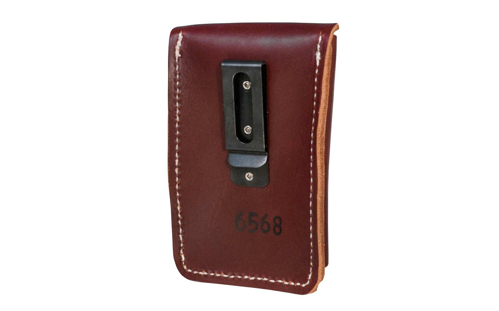 Occidental Leather Clip-On Construction Calculator Holder Case ~ 6568 - Model No. 6568 ~ Fits Construction Master models I, II, III, IV, & other brands. Also fits a Galaxy S3 cell phone ~ Clips onto up to 2" wide belt - Made in USA ~ Genuine Leather construction holder holster ~ 759244129403 - Clip-On Belt - Leather