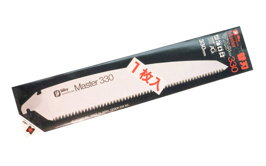 Japanese Silky Master Saw 330 mm blade is a strong & coarse blade. Used for timber framing & general construction, for house framing & or a quick cut off for 2 x 4  or 2 x 8 materials; it is a great saw blade for both soft & hardwoods. The teeth are impulse hardened. Made in Japan. Y-9B-330. 4903585148357