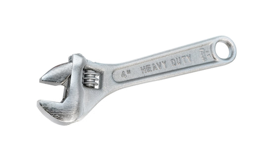 4" Adjustable Wrench - Drop Forged Steel. 17/32" opening capacity