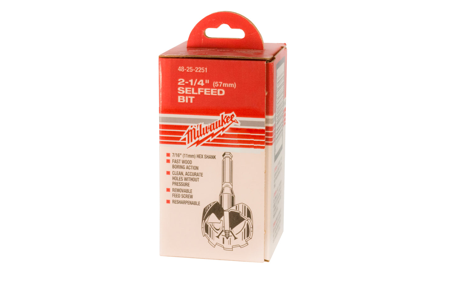 Milwaukee 2-1/4" Selfeed Bit ~ Milwaukee 48-25-2251 - Made in USA