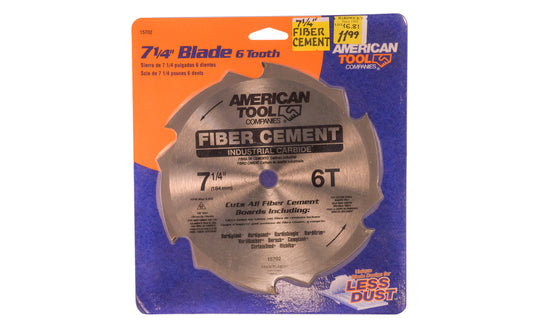 American Tool Co. 7-1/4" Fiber Cement Blade - 6 Tooth