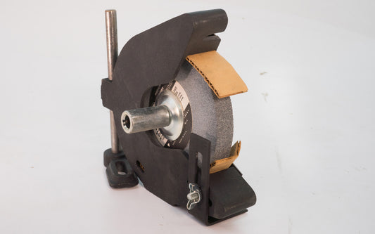Prairie Tool Co. Single Wheel Tool Grinder (slow speed grinder). Motor not included. Heavy cast housing. 7 lb weight ~ Model S-WG6A-AW ~ Made in USA