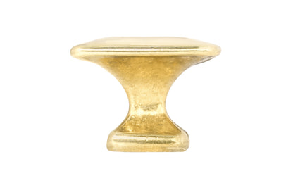 Vintage-style Hardware · Solid Brass Pyramid Shape Square Cabinet Knob ~ 1-1/4" size knob. Made of solid brass, this stylish knob has a smooth & weighty feel. Mission-style, Arts & Crafts style of hardware. Unlacquered brass (will patina naturally). Non-lacquered brass.