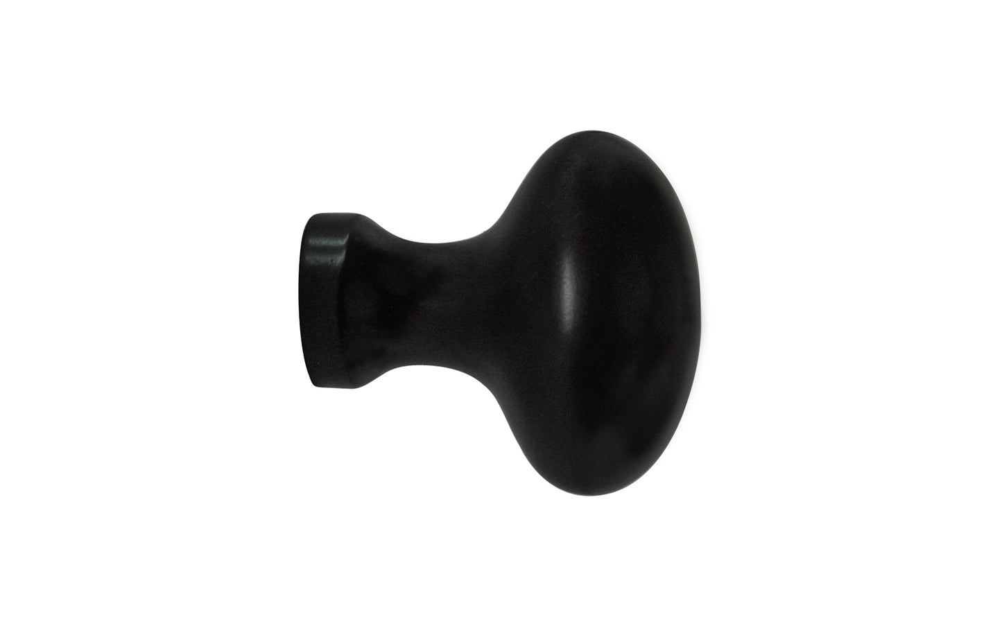 Vintage-style Hardware · Classic & Traditional Solid Brass Cabinet Oval Knob. 1-1/4" length size knob. Quality solid brass core, this stylish knob has a smooth & weighty fee. May be mounted vertically or horizontally. Great for kitchens, bathrooms, on furniture, cabinets, drawers, small doors, cabinet doors. Flat Black Finish.