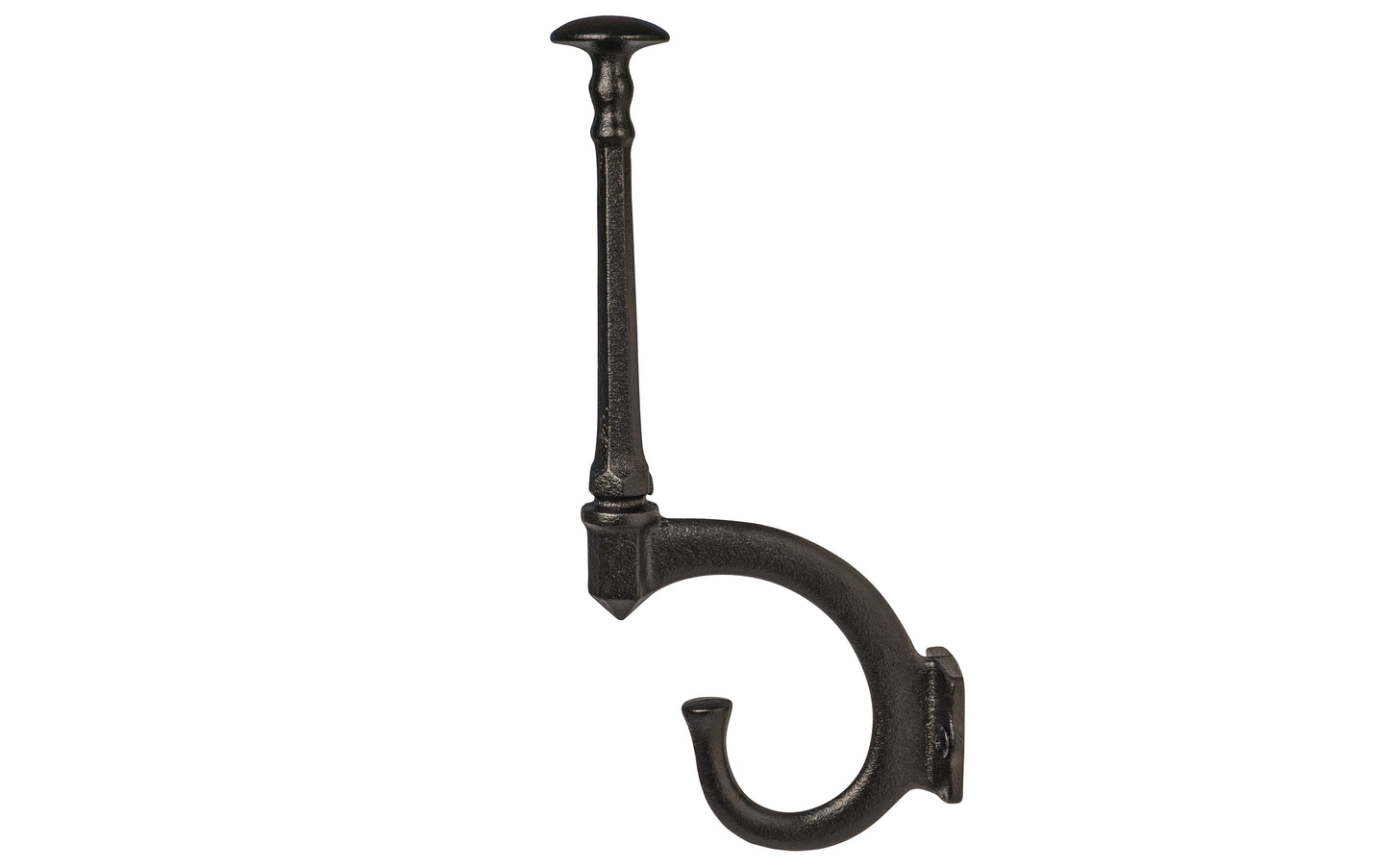 Cast Iron Hat Hook ~ Vintage-style Hardware · Traditional & classic ~ Made of heavy cast iron ~ 9" high hook ~ Double hook 