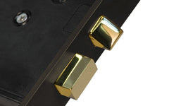 Classic Interior Mortise Lock Set ~ Oil Rubbed Bronze Finish on Solid Brass Material ~ Closeup View