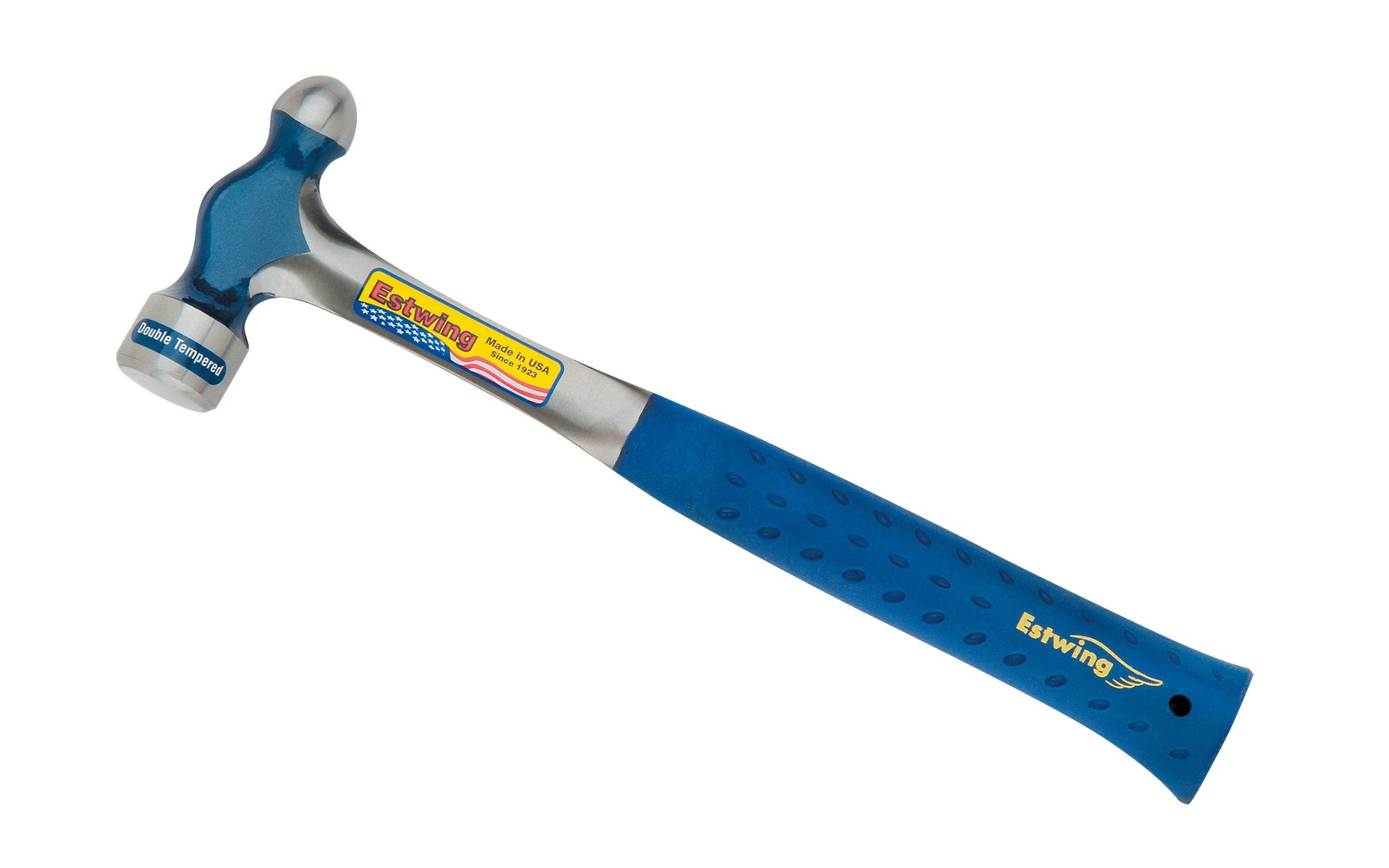 The Estwing Ball Peen Hammer is excellent for all kinds of metal-working. A forged all-steel piece from the head through the anti-vibration handle. Model E3-16BP ~ Made in USA ~ 034139623410