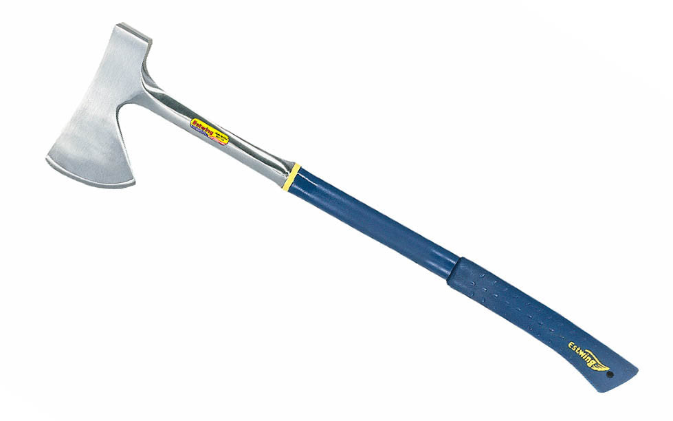 Estwing All Steel Axe With Nylon Grip ~ Made in the USA ~ The Estwing Camper's Axe ~ Long Handle is excellent for many outdoor uses and is a favorite among many foresters, sportsmen, & tradesmen. Model E45A ~ 034139670216