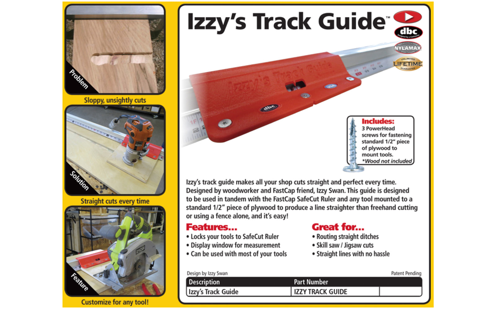 FastCap Izzy's Track Guide ~ Made in USA