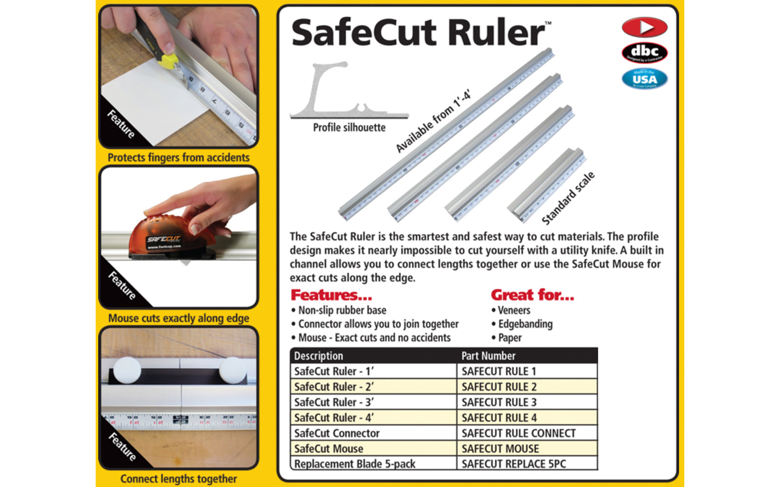 FastCap SafeCut Ruler - 24
