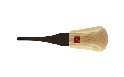 Made in USA • Model FR309 ~ Palm Carving Tool is great for carving smaller sized projects. Handle fits comfortably in the palm for good close control to your work. The blade is made of High Carbon Steel. Cutting edge is hand honed & polished - Palm Gouge - No. 11 Sweep #11 Palm Tool - Sweep #11 x 1/8" (3 mm) wide blade