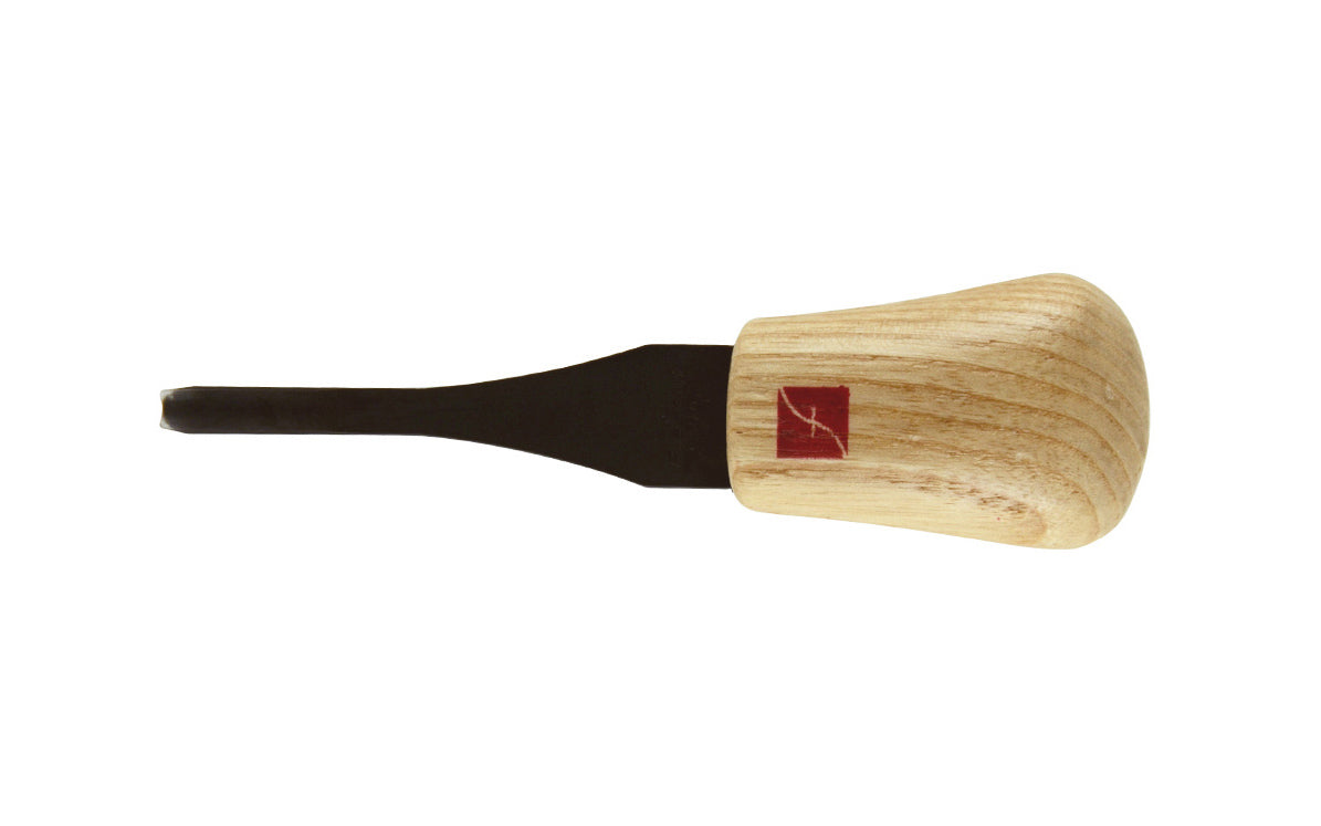 Made in USA • Model FR428 ~ Palm Carving Tool is great for carving smaller sized projects. Handle fits comfortably in the palm for good close control to your work. The blade is made of High Carbon Steel. Cutting edge is hand honed & polished - Palm Gouge - No. 8 Sweep #8 Palm Tool - Sweep #8 x 1/4" (6 mm) wide blade