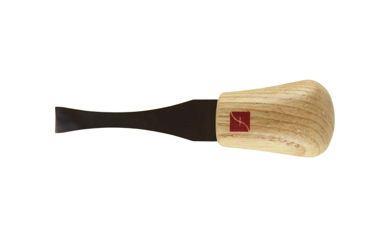 Made in USA • Model FR443 ~ Palm Carving Tool is great for carving smaller sized projects. Handle fits comfortably in the palm for good close control to your work. The blade is made of High Carbon Steel. Cutting edge is hand honed & polished - Palm Gouge - No. 3 Sweep #3 Palm Tool - Sweep #3 x 1/2" (12 mm) wide blade