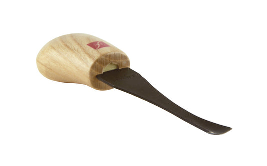 Made in USA • Model FR446 ~ Palm Carving Tool is great for carving smaller sized projects. Handle fits comfortably in the palm for good close control to your work. The blade is made of High Carbon Steel. Cutting edge is hand honed & polished - Palm Gouge - No. 6 Sweep #6 Palm Tool - Sweep #6 x 1/2" (12 mm) wide blade ~ 651646004466
