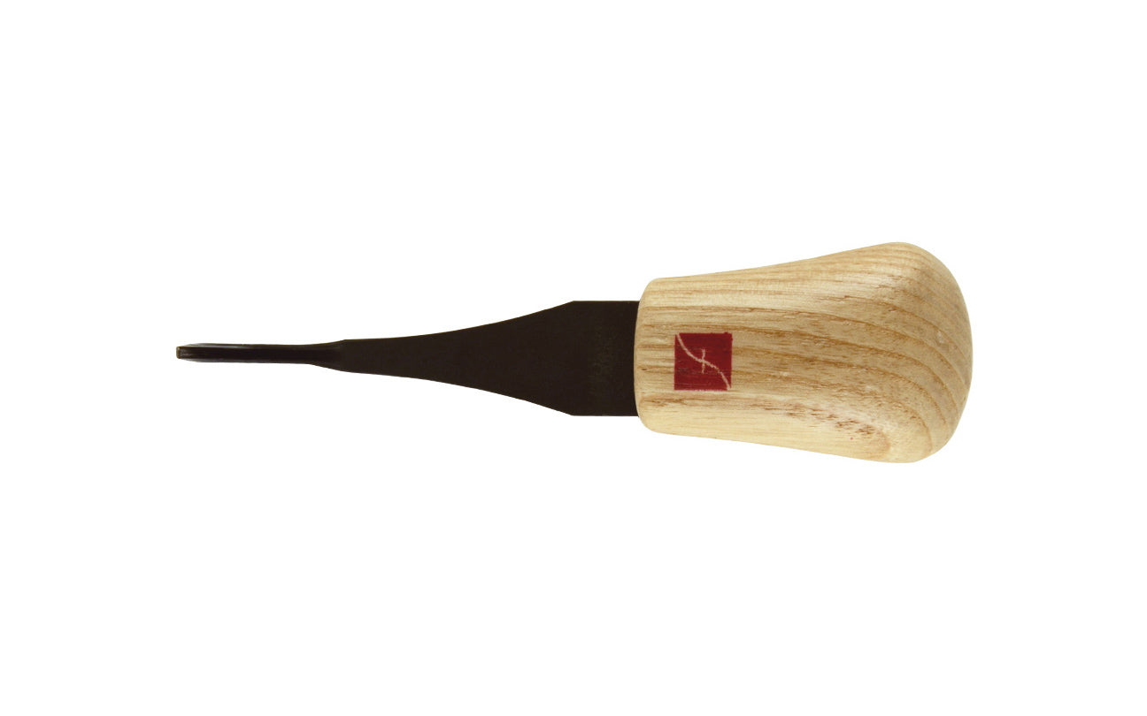 Made in USA • Model FR602 ~ Palm Carving Tool is great for carving smaller sized projects. Handle fits comfortably in palm for good close control to your work. The blade is made of High Carbon Steel. Cutting edge is hand honed & polished - Palm Gouge - No. 11 Sweep #11 Palm Tool - Sweep #11 x 1/16" (2 mm) wide blade