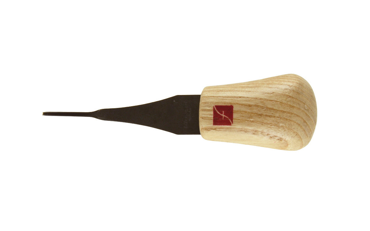 Made in USA • Model FR800 ~ Palm Carving Tool is great for carving smaller sized projects. Handle fits comfortably in the palm for good close control to your work. The blade is made of High Carbon Steel. Cutting edge is hand honed & polished - Palm Gouge - No. 9 Sweep #9 Palm Tool - Sweep #9 (1 mm) wide blade - 1 mm wide