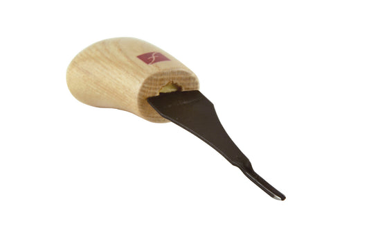 Made in USA • Model FR801 ~ Palm Carving Tool is great for carving smaller sized projects. Handle fits comfortably in the palm for good close control to your work. The blade is made of High Carbon Steel. Cutting edge is hand honed & polished - Palm Gouge - No. 9 Sweep #9 Palm Tool - Sweep #9 (1.5 mm) wide blade - 1.5 mm wide blade ~ 651646008013