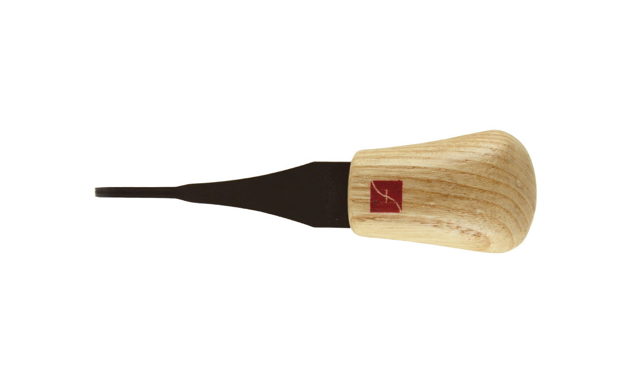 Made in USA • Model FR802 ~ Palm Carving Tool is great for carving smaller sized projects. Handle fits comfortably in the palm for good close control to your work. The blade is made of High Carbon Steel. Cutting edge is hand honed & polished - Palm Gouge - No. 5 Sweep #5 Palm Tool - Sweep #5 (2.5 mm) wide blade - 2.5 mm wide