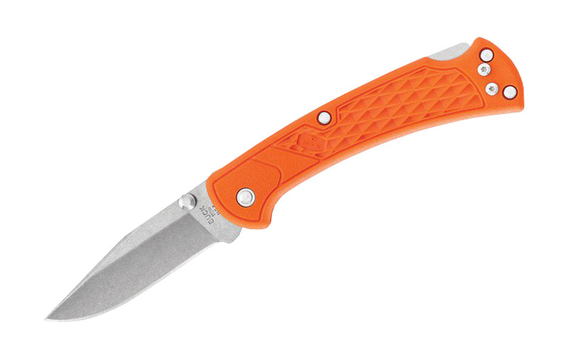 EDC knife based on an American classic, 112 Folding Ranger, the 112 Slim possesses the same traditional features but a more modern look. Slim Ranger is created with lightweight molded nylon, reducing it's weight. 3-3/4" long blade. Folding lightweight Ranger Knife with orange handle. Model 0112ORS-B. 033753156168