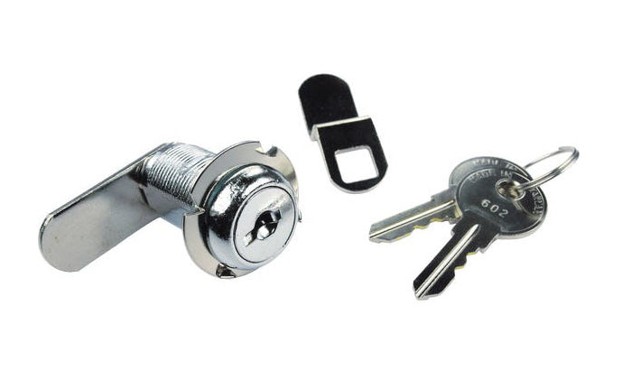 1-1/8" Chrome Finish Steel Cam Lock