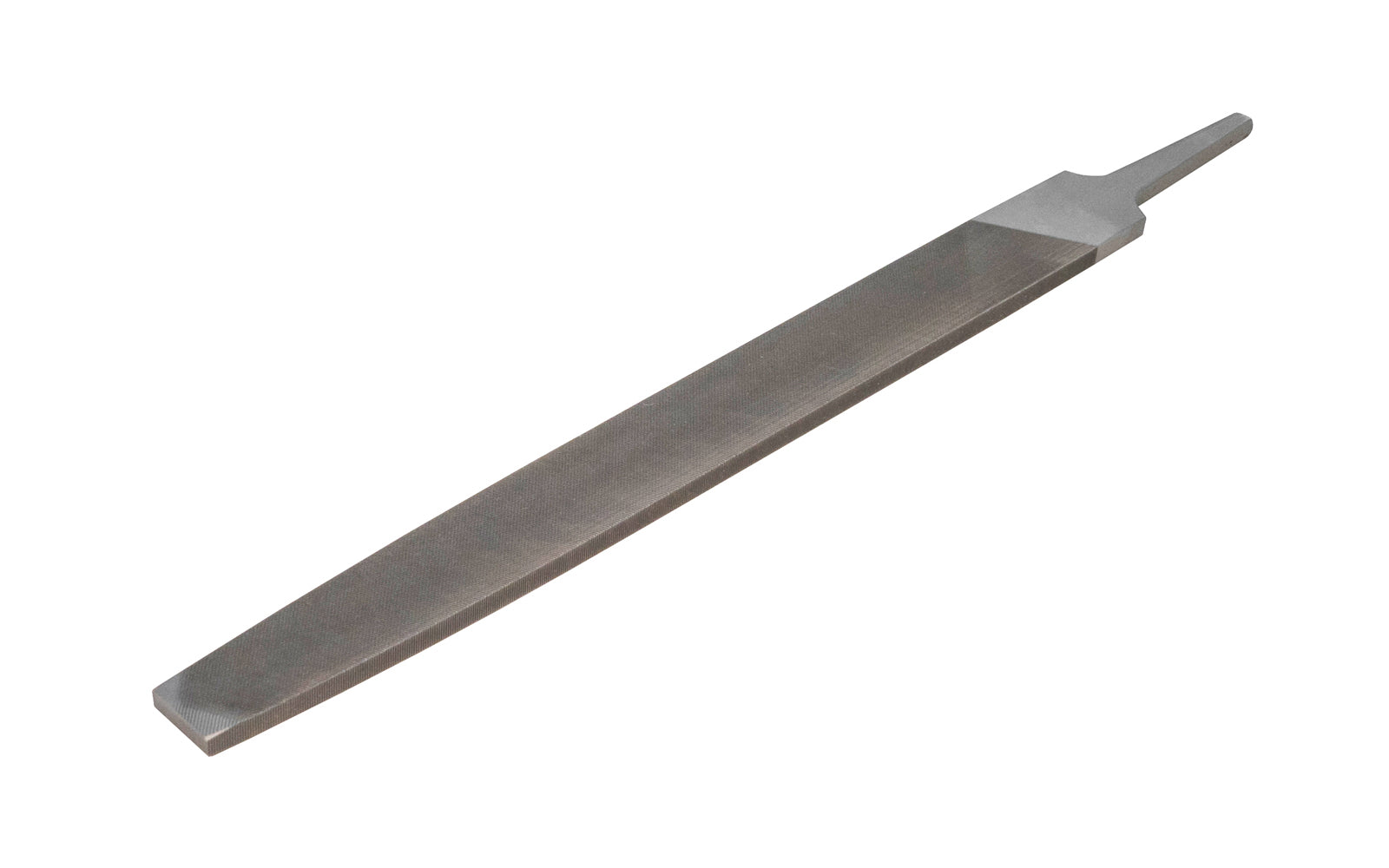 Bahco 10" Flat Taper Edge Smooth Cut File. Surfaces double cut, edge single cut. Taper shape enables to reach more easily into angles & corners. Great for filing flat surfaces, sharp corners & shoulders as well as for deburring. Made in Portugal. 1-110-10-3-0. 7311518313890