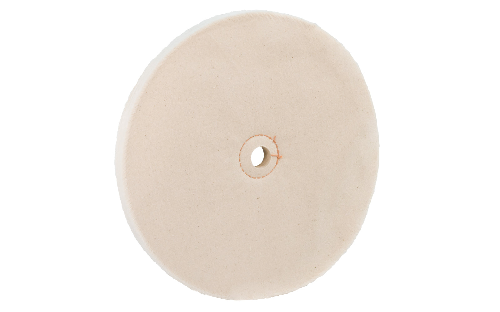 10" Loose Sewn Buffing Wheel 1/2" thick ~ Loose sewn is designed for final polishing & for a brilliant luster. Wheel for color buffing (polishing). Narrow for hard to reach places. 10" diameter of wheel. 3/4" hole diameter. Made in USA. Fine cotton sheeting held together with a circle of lockstitch sewing ~ Dico Polishing Company