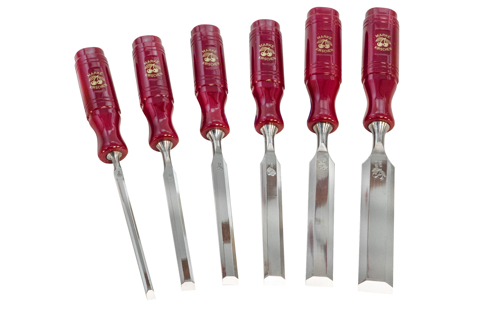 Two Cherries 6-Piece Firmer Chisel Set - 6, 10, 12, 16, 20, 26 mm