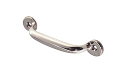 Vintage-style Hardware · Classic Solid Brass Handle Pull ~ 3" On Centers. Authentic reproduction hardware. solid brass kitchen cabinet pull. Drawer pull handle. Authentic reproduction hardware. Utility pull. Polished Nickel Finish. 3" center to center pull