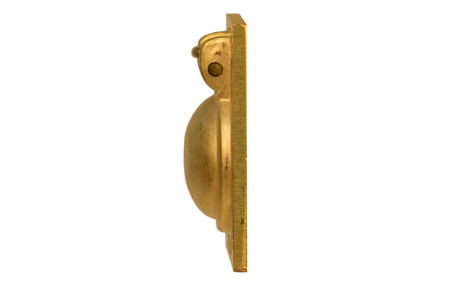A classic & traditional flush mount recessed ring pull. High quality solid brass, this finger ring pull is thick & stout for durability. For sliding cabinet doors, trap doors, hatches, small boxes, etc. 1-3/4" high x 1-7/16" wide. Recess Finger Pull