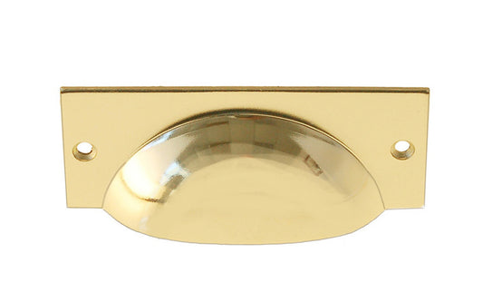 Solid Brass Rectangular Bin Pull ~ Non-Lacquered Brass (will patina naturally over time) ~ Vintage-style Hardware · Traditional & classic ~ Special rectangle shape pull ~ Made of quality heavy gauge stamped brass material ~ 3-1/4" spacing of screws