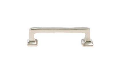 Vintage-style Hardware · Mini Mission-Style Solid Brass Pull ~ 2" On Centers. Mission Style / Arts & Crafts style. Polished Nickel Finish. 2" center to center pull. solid brass kitchen cabinet pull. Small mini pull. Jewelry box pull. Authentic reproduction hardware.