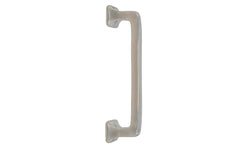 Vintage-style Hardware · Classic Solid Brass Handle Pull ~ 3-1/2" On Centers. Mission-Style / Arts & Crafts style. Brushed Nickel Finish. 3-1/2" center to center pull. solid brass kitchen cabinet pull. Drawer pull handle. Authentic reproduction hardware.