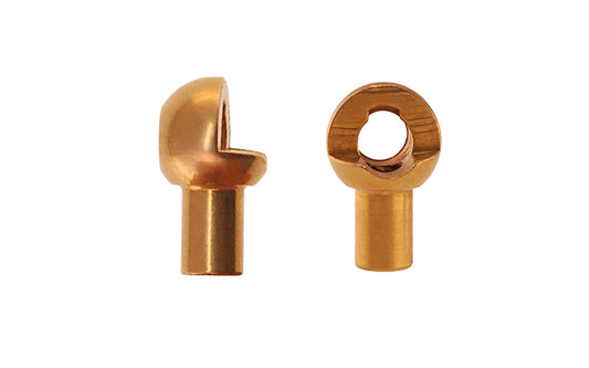 Replacement solid brass posts for bail pulls. Non-lacquered brass (will patina over time). Hold the handle 3/4″ in front of the plate for easier grasp. 3/4" projection. Sold as one pair.