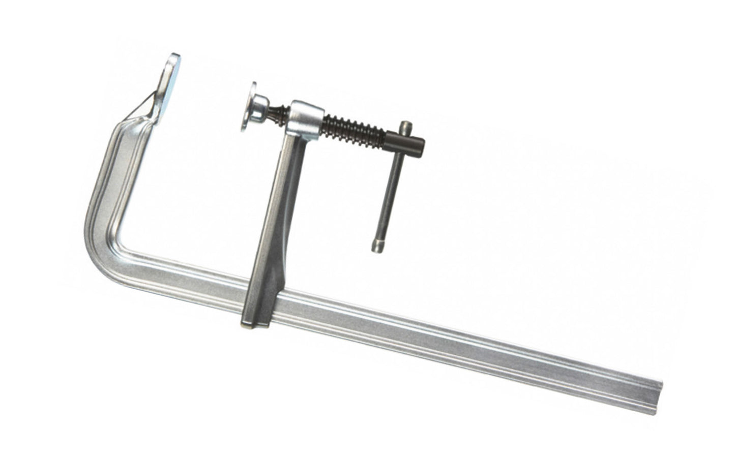 The 12" Bessey All-Steel "F-Style" Bar Clamp 1200-S12 has a patented rail profile that offers more clamp force with fewer spindle turns. U-shaped sliding arm offers straight line power for great stability. Heat treated, high carbon Acme threaded screw is tempered & quenched, which gives greater load capacity. 788502200158