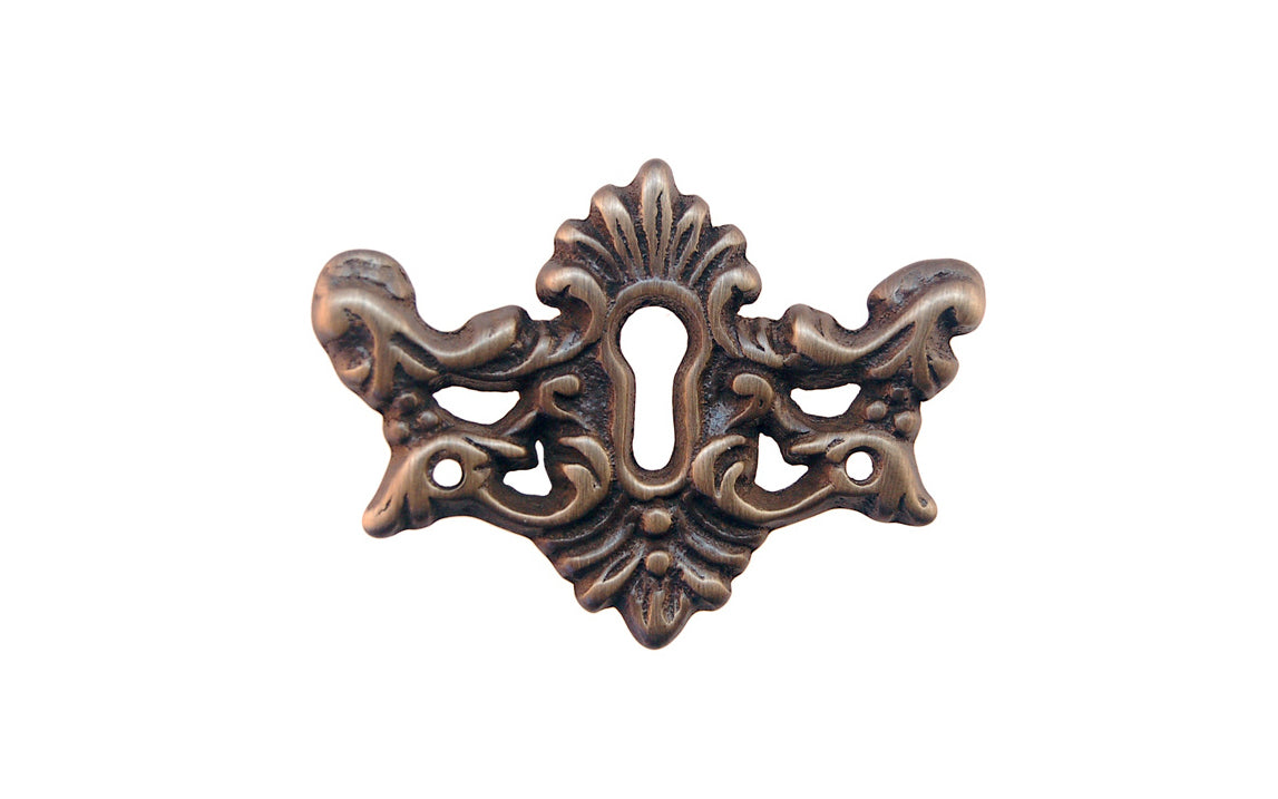 Vintage-style Hardware · Traditional & classic elegant & decorative keyhole piece made of solid brass material. It measures 1/8