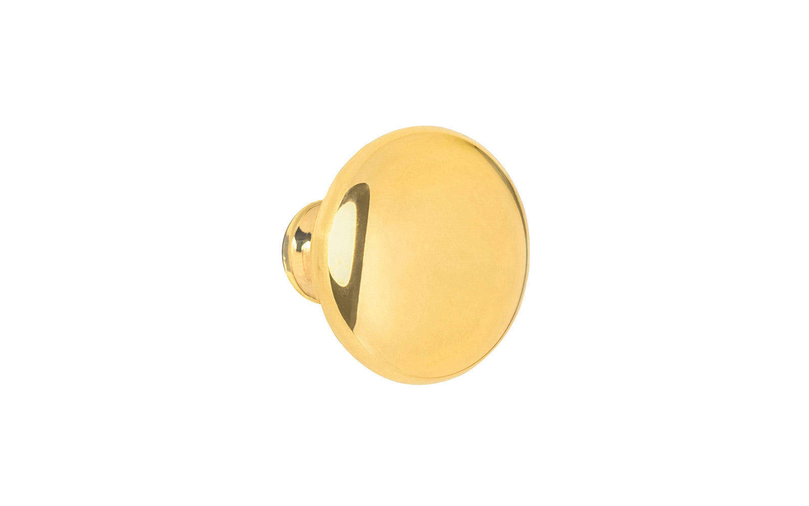 Vintage-style Hardware · Classic & traditional solid core unlacquered solid brass cabinet knob. 5/8" diameter knob. Made of a quality solid brass core, this stylish knob has a smooth & weighty feel & comes with an optional rosette backplate piece. Non-lacquered brass (the unlacquered brass will patina over time).