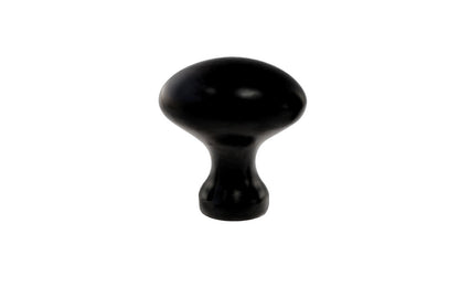 Vintage-style Hardware · Classic & Traditional Solid Brass Cabinet Oval Knob. 1" length size knob. Quality solid brass core, this stylish knob has a smooth & weighty fee. May be mounted vertically or horizontally. Great for kitchens, bathrooms, on furniture, cabinets, drawers, small doors, cabinet doors. Flat Black Finish.