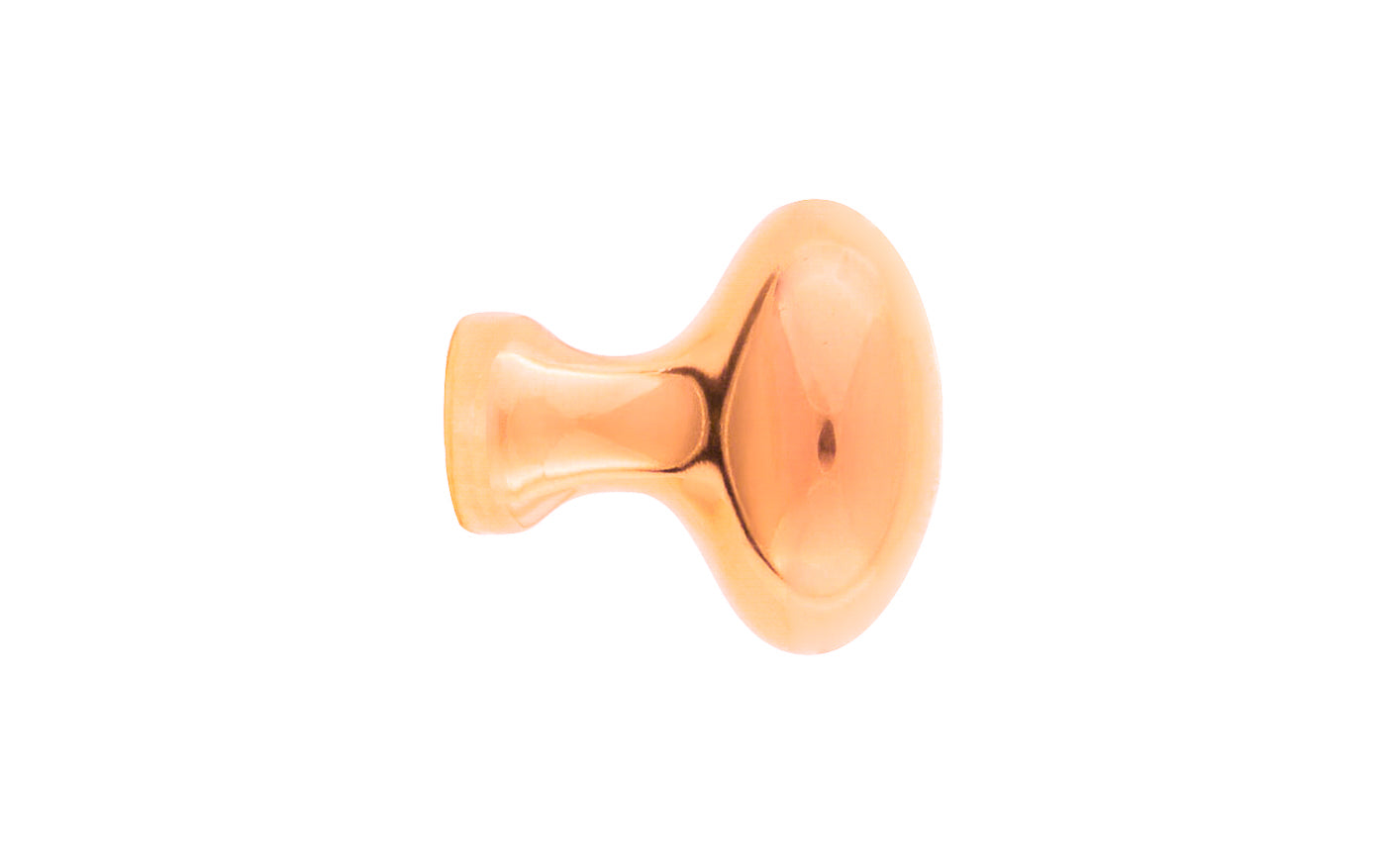 Vintage-style Hardware · Classic & Traditional Solid Brass Cabinet Oval Knob. 1" length size knob. Quality solid brass core, this stylish knob has a smooth & weighty fee. May be mounted vertically or horizontally. Great for kitchens, bathrooms, on furniture, cabinets, drawers, small doors, cabinet doors. Polished Copper Finish.