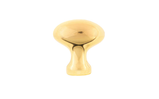Vintage-style Hardware · Classic & Traditional Solid Brass Cabinet Oval Knob. 1" length size knob. Quality solid brass core, this stylish knob has a smooth & weighty fee. May be mounted vertically or horizontally. Great for kitchens, bathrooms, on furniture, cabinets, drawers, small doors, cabinet doors. Unlacquered brass (will patina naturlly over time). Non-lacquered brass.