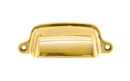 Vintage-style Hardware · Traditional & Classic Solid Brass Bin Pull. 3" On Centers Made of high quality solid brass. 3" spacing of screw holes. Thick & smooth edges for a comfortable grip. Lacquered Brass Finish