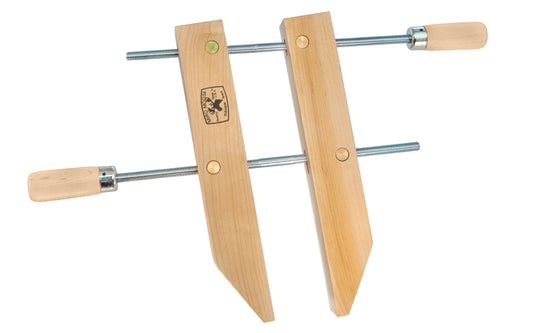 10" Opening Capacity - 14" Jaw Length - Fine quality hard maple jaws apply even pressure to a broad area. Bench clamp for gluing & assembly work. Spindles & swivel nuts are made of cold drawn carbon steel. Threads have double leads for rapid operation & close tolerances for extra wear. Made in USA. 099687000144