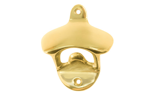 Vintage-Style Classic Solid Brass Bottle Opener. Great for kitchens, the garage, ice boxes, the boat, the grill. Old style traditional wall mount solid brass bottle opener. Reproduction hardware surface mount bottle opener. Unlacquered Brass (will patina over time). Non-lacquered brass, un-lacquered brass.