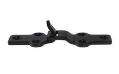 A pair of traditional & classic black heavy duty hangers for storm windows & screens. This hanger set allows storm sashes & screens to be easily removed. The hangers are made of 1/8" thick steel & have a satin black thick finish. May be used on sashes hung flush with the casing, & or sashes set out of the casing.