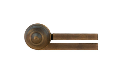 Solid Brass Steeple-Tip Hinge ~ 2-1/8" x 2-1/4". High quality extruded & milled heavy gauge swaged hinge with steeple tips for cabinets, armoires, hutches, wardrobes, clock cases & cabinets with large doors. Made of solid brass material. Antique brass finish.