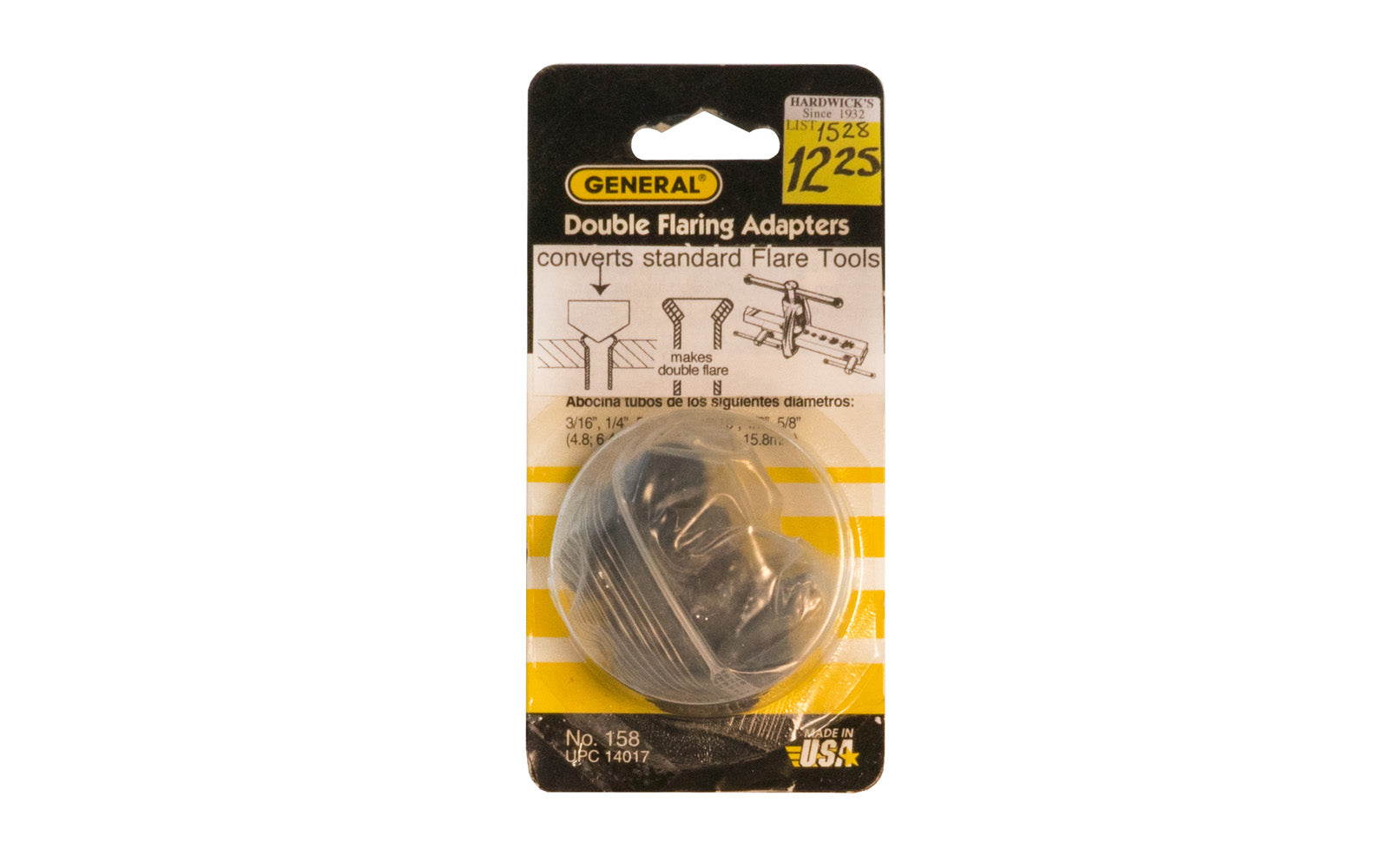 General Tools Double Flaring Adapters. Converts standard flare tools & makes a double flare. 3/16